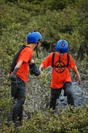 Players brave the muddy trench challenge